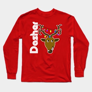 Family Christmas Photo "Dasher" Design Long Sleeve T-Shirt